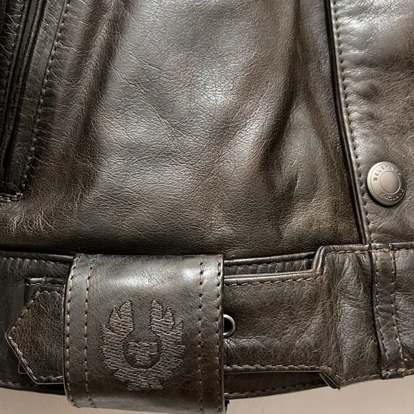 !SOLD! Belstaff Calf Leather Motorcycle Jacket with Removable Protective Armor - Picture 7 of 16